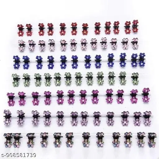 Everyday Hair Clips for Women (Multicolor, 3 Pcs)