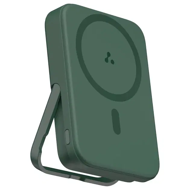 Ambrane MagSafe Wireless 10000mAh Fast Charging Power Bank With Mobile Stand, Strong Magnet, 22.5w Output For iPhone 12 & Above, Android & Other Qi Enabled Device + Magnetic Ring (Maglite, Green)
