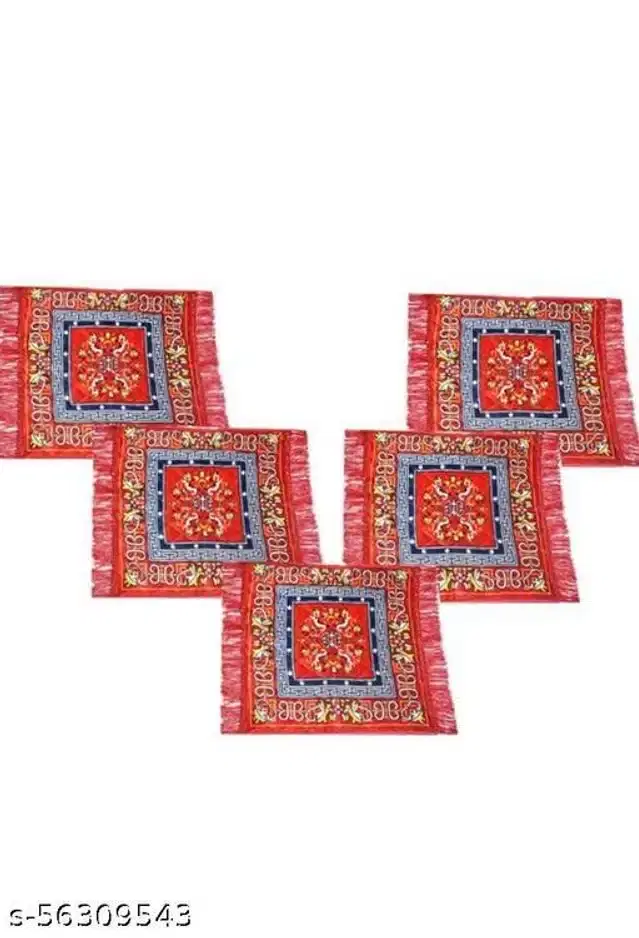 Prayer Mats, Red, 20x20x0.5 inches, Pack of 5