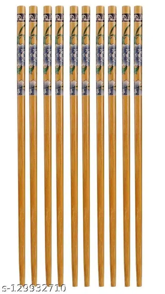 Wooden Chopsticks for Kitchen, Brown, Set of 5