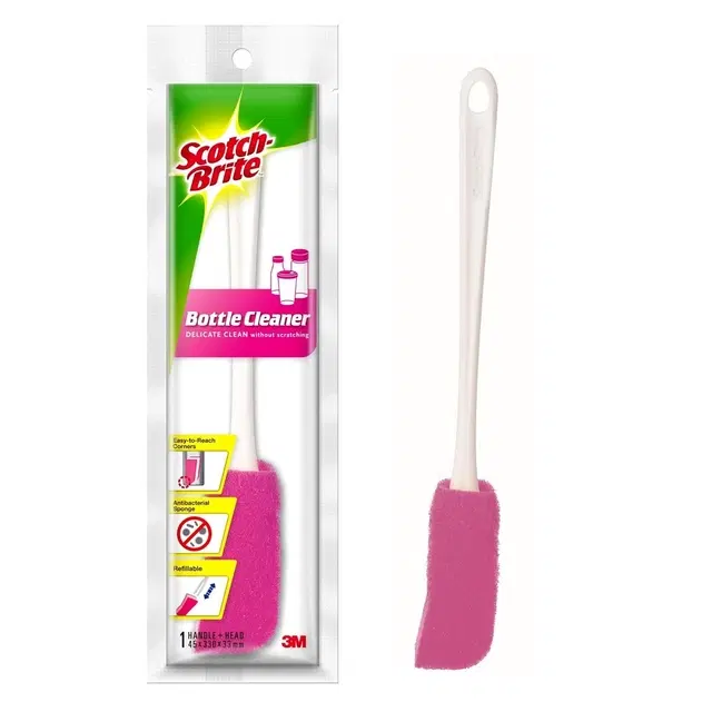 Scotch-Brite Plastic Bottle Cleaner Brush For Tumblers, Baby Bottles, Jars, And More | Non-Scratch Deep Cleaning