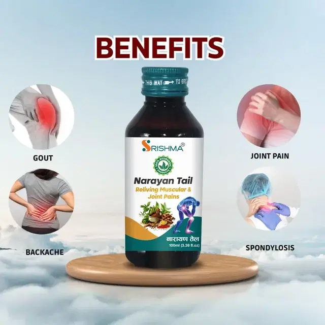 Srishma Narayan Massage Oil for Joint & Muscle Pain, 100 ml