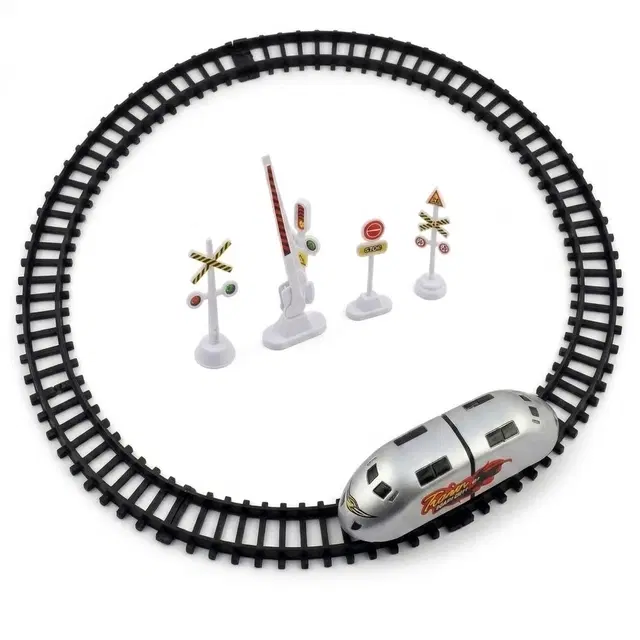 Battery Operated Train Set with Track & Railway Signals