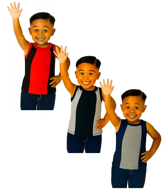 Cotton Solid Innerwear for Boys, Multicolour, Pack of 3 (18-24 Months)