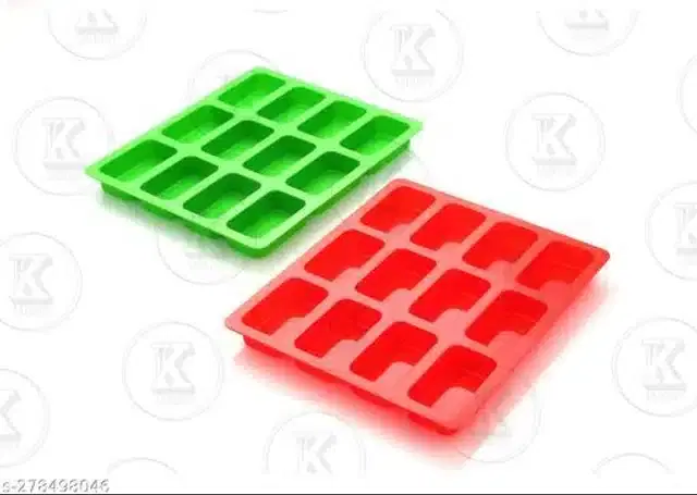 Silicone Multipurpose Moulds, Red & Green, Pack of 2