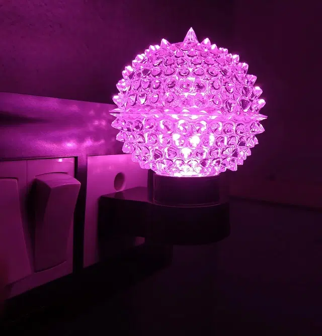 Round Crystal Night light (Multicolor, Pack of 3)