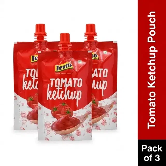 Testo Tomato Ketchup Pouch 3X80 g - Set of 3