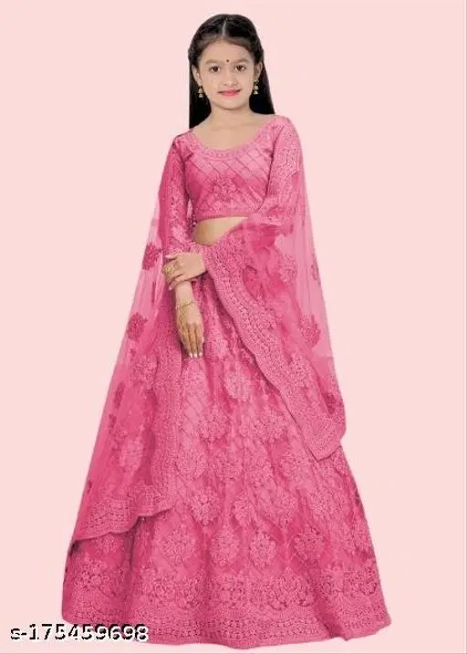 Lehenga Choli for Girls (Pink, 4-5 Years)