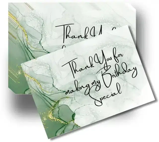 Thank You Printed Card, Multicolor