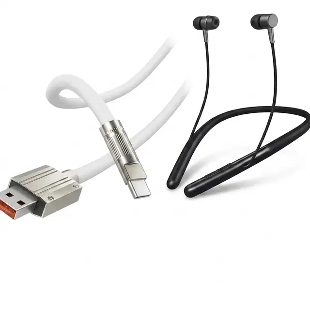 Platinum Series Neckband  + USB Type C Cable 5 A 1 m [ Set of 2]