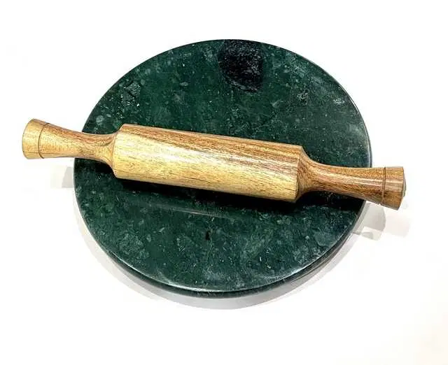 Marble Roti Maker Chakla Belan, Pack of 2, Green, RF-005
