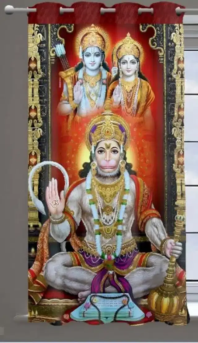 Polyester Room Darkening Window Curtain Curtain, Multicolor, 4x7 feet