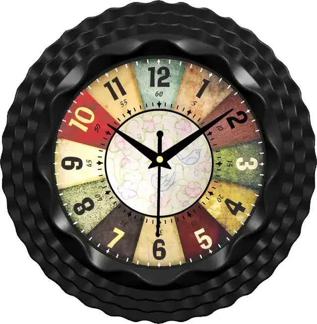 Classic Analog Wall Clock, Multicolor