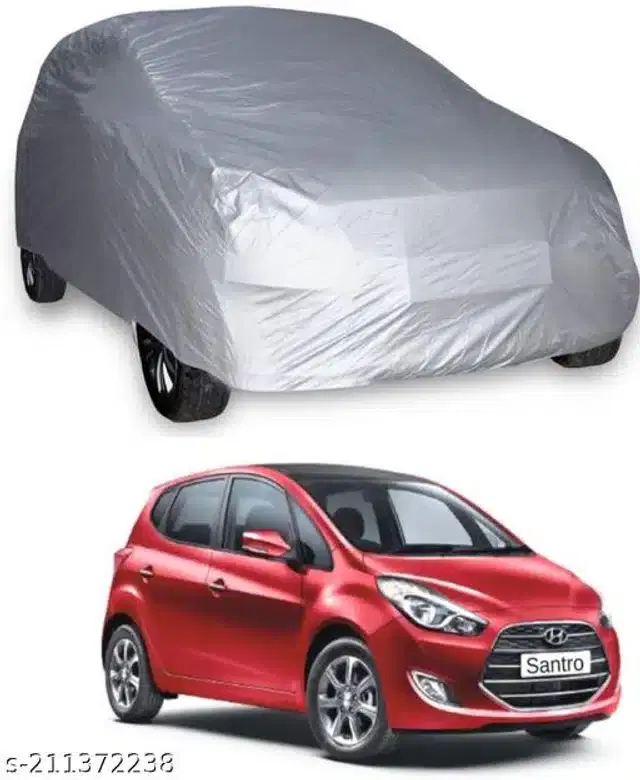 Taffeta Waterproof Car Cover for Hyundai Santro, Multicolor