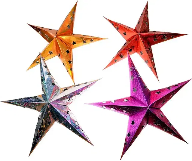 Party Star Hangers, Multicolor, Pack of 4