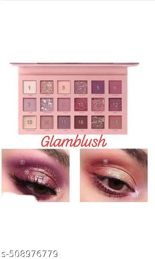 18 Color Eye Shadow Palette, Multicolor, Pack of 1