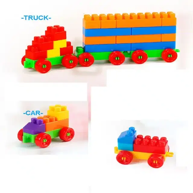 Plastic Educational Stem 40 Pcs Building Blocks Toy Set for Kids, Multicolor