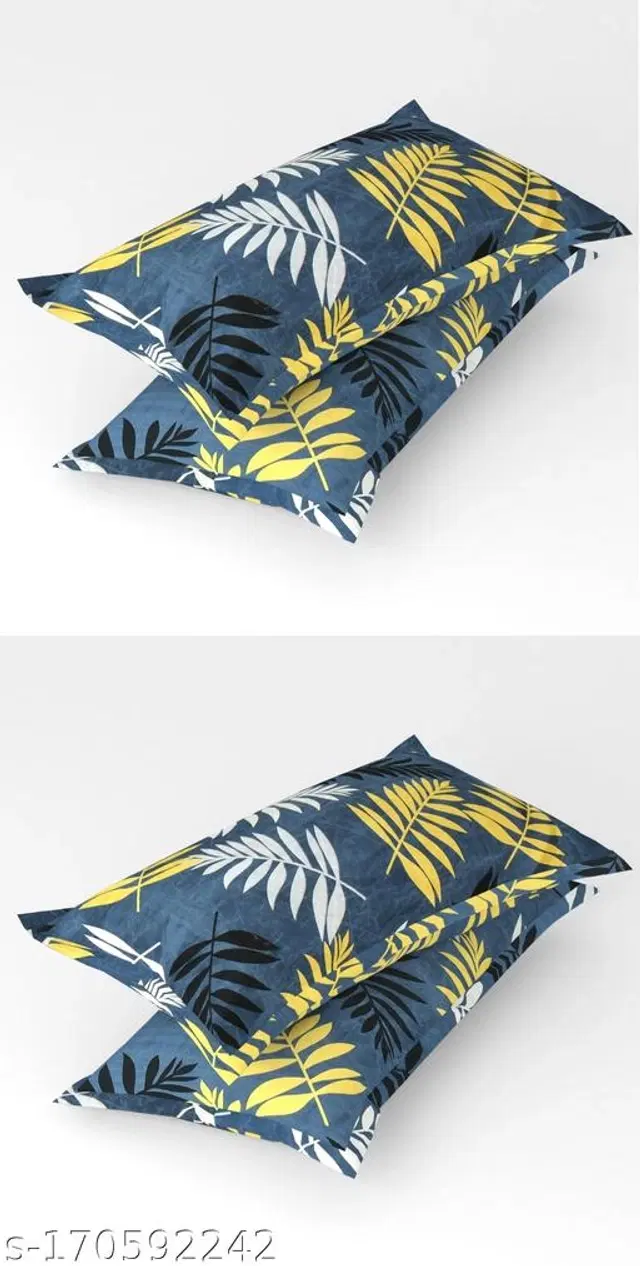 Cotton Pillow Covers, Multicolor, 17x27 inches, Pack of 4