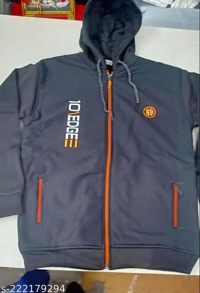 Polyester Jacket for Men (Grey, M)