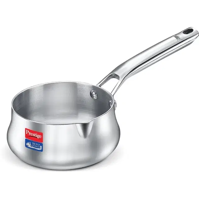 Prestige Splendor Sauce Pan 14 Cm Diameter 1.2 L Capacity (Triply, Induction Bottom)