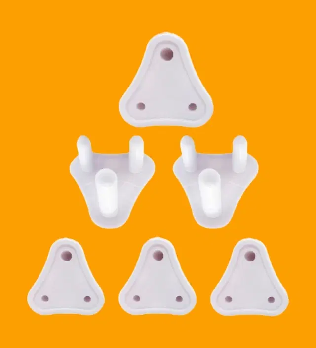 Child Safety Electric Socket Plug Guards, White, Pack of 6