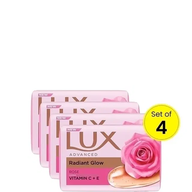 Lux Glow Lush Rose Soap 4X39 g (Pack Of 4)