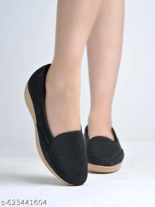 Shoetopia Loafers (Black, IND-5)