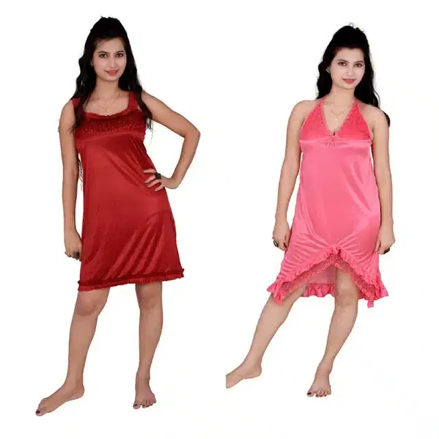 Babydoll for Women, Pack of 2 (Multicolor, Free Size)