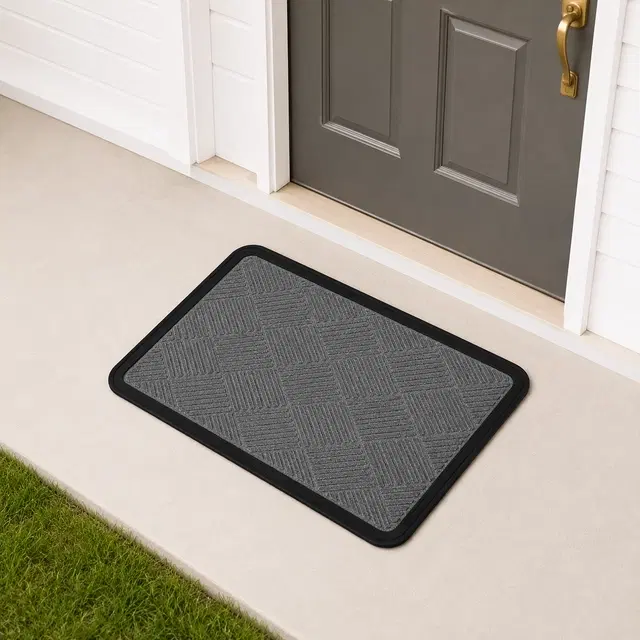 Status PP Rubber Border Mat 38x58cm Grey