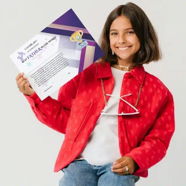 Best Father Certificate, Multicolor