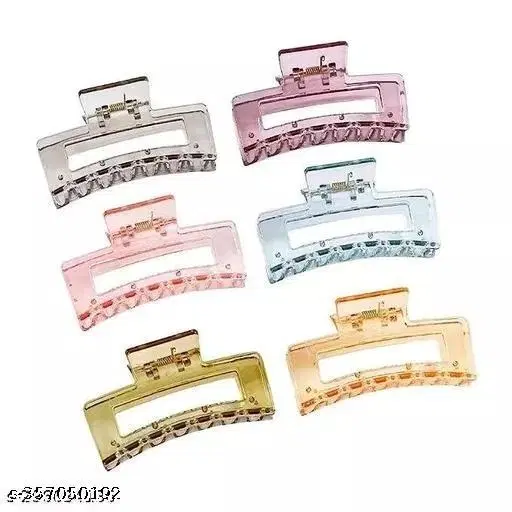 Fancy Hair Clips for Women (Combo Of Pink Red Maroon, 6 Pcs)