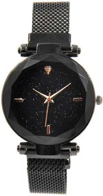 Casual Metal Analog Watch For Women (Black) (MP-17)