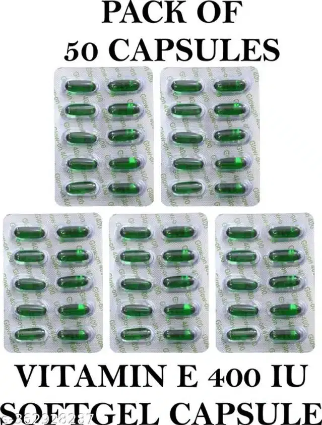 Vitamin E 400 Softgel Capsules, Pack of 50