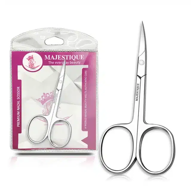 Majestique Curved Facial Hair Scissor for Unisex, B-30