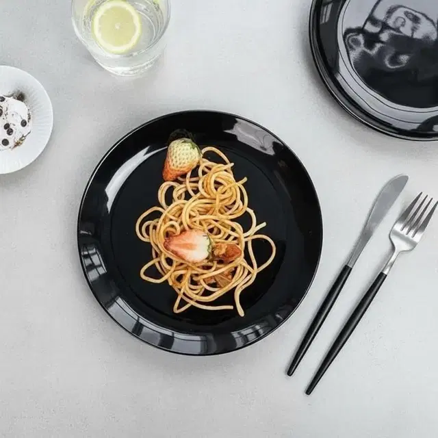 DINE SMART-Melamine Shallow Platter,  Black, Pack of 1