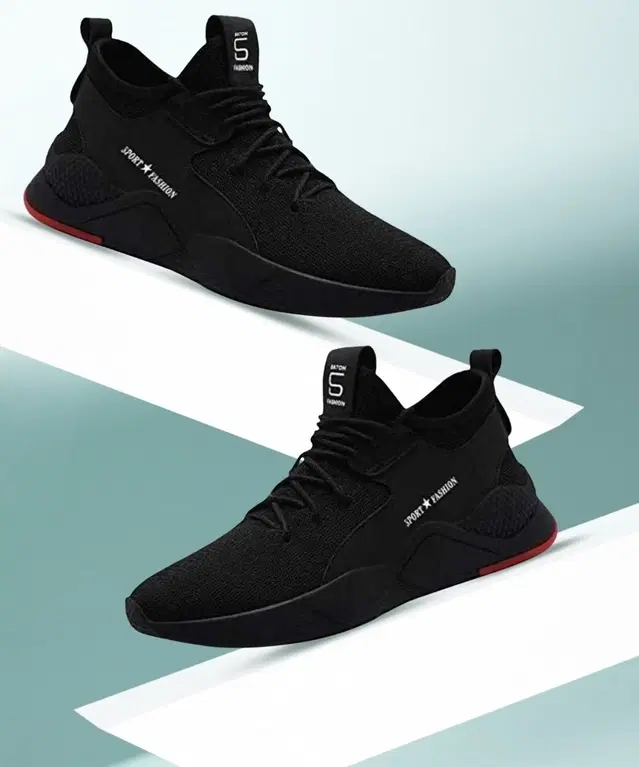 Casual Shoes for Men (Black, 8)