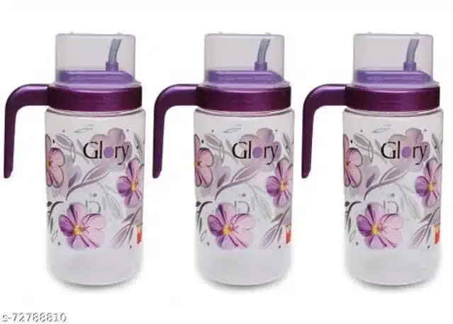 Plastic Oil Stopper, Purple & Transparent, 1000 ml, Pack of 3