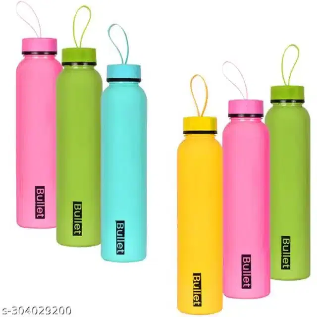 Water Bottle Set, Multicolor, 1000 ml, Pack of 6