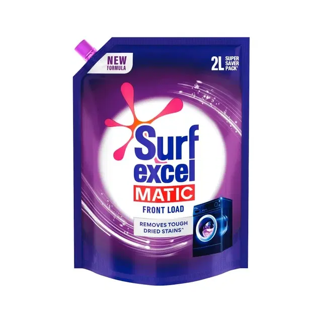 Surf Excel Matic Liquid Detergent Front Load 2 L (Pouch)