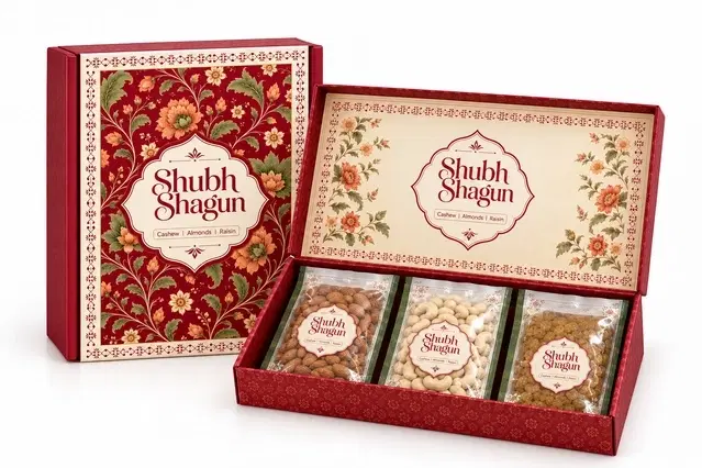 Shubh Shagun Giftbox (Cashew, Almonds, Raisins) 300g
