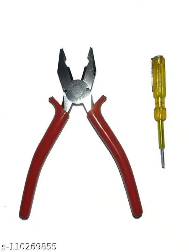 Perfect Inch Plier & Analog Line Tester Brand, Set of 2, Red & Yellow