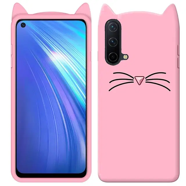 Rubber Mobile Back Cover for OnePlus Nord CE 5G (Pink)