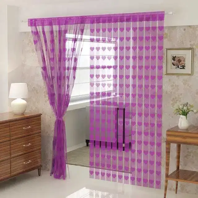 Door Curtain, Purple, 4x7 Feet