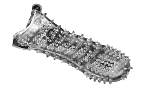 Crystal Dotted Reusable Condom for Men, Transparent, Pack of 1