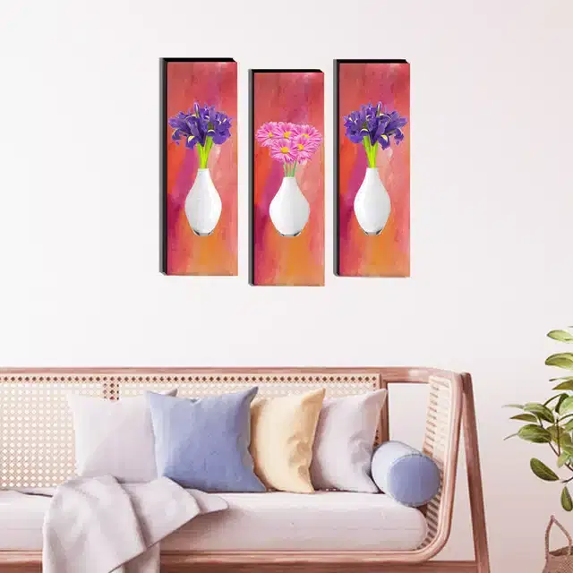 Wooden Wall Paintings, Set of 1, Multicolor, 18x15 Inches