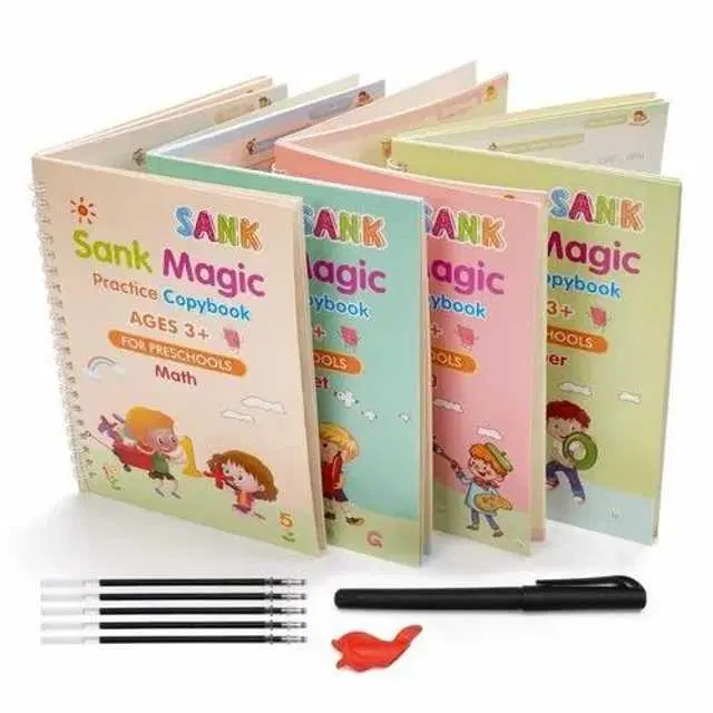 Magic Practice Copybook, 4 Book + 10 Refill, A-127