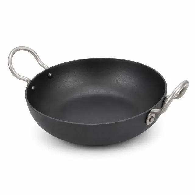SimpleHome Iron Kadhai 1800 ml, 22cm