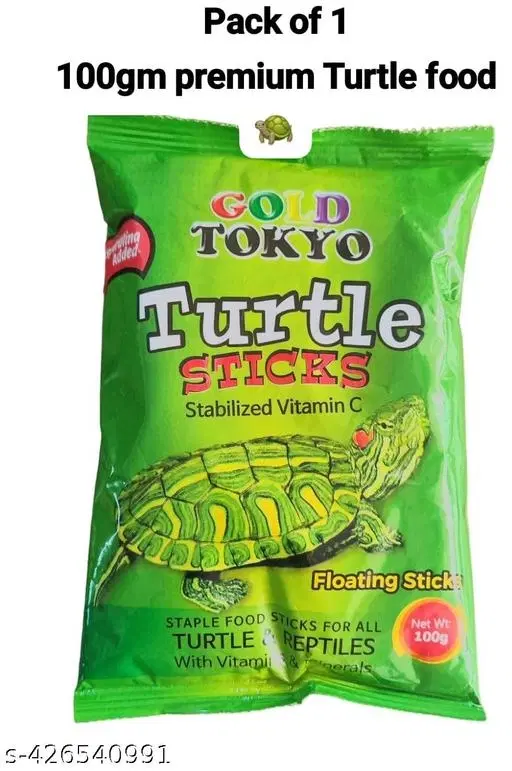 TAIYO Gold Tokyo Turtle Sticks 100gm __Turtle & Reptiles with Vitamin & Minerals 1 pouch