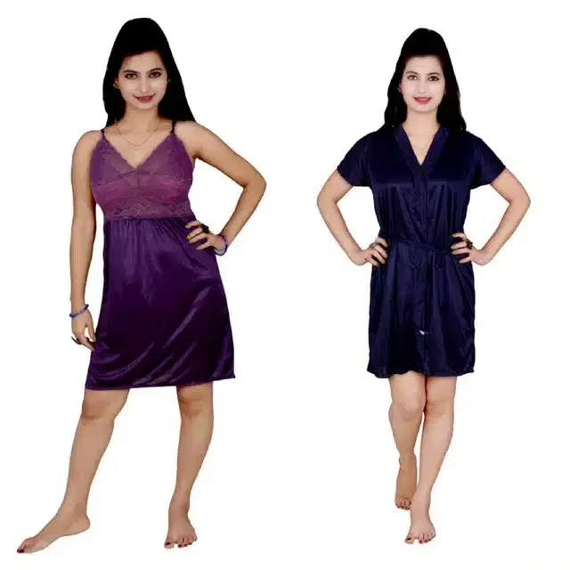 Babydoll for Women, Pack of 2 (Multicolor, Free Size)