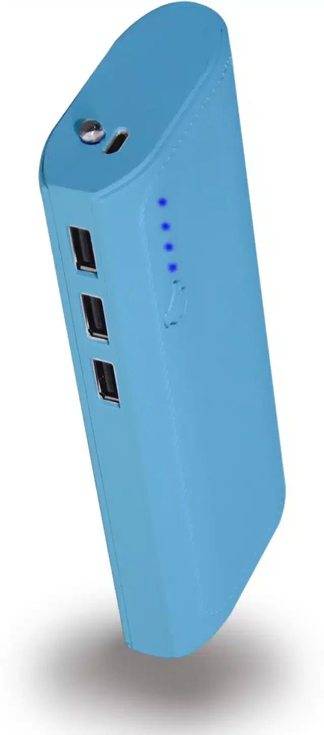 Portable Inbuilt Cables Power Bank, Blue, 20000 mah